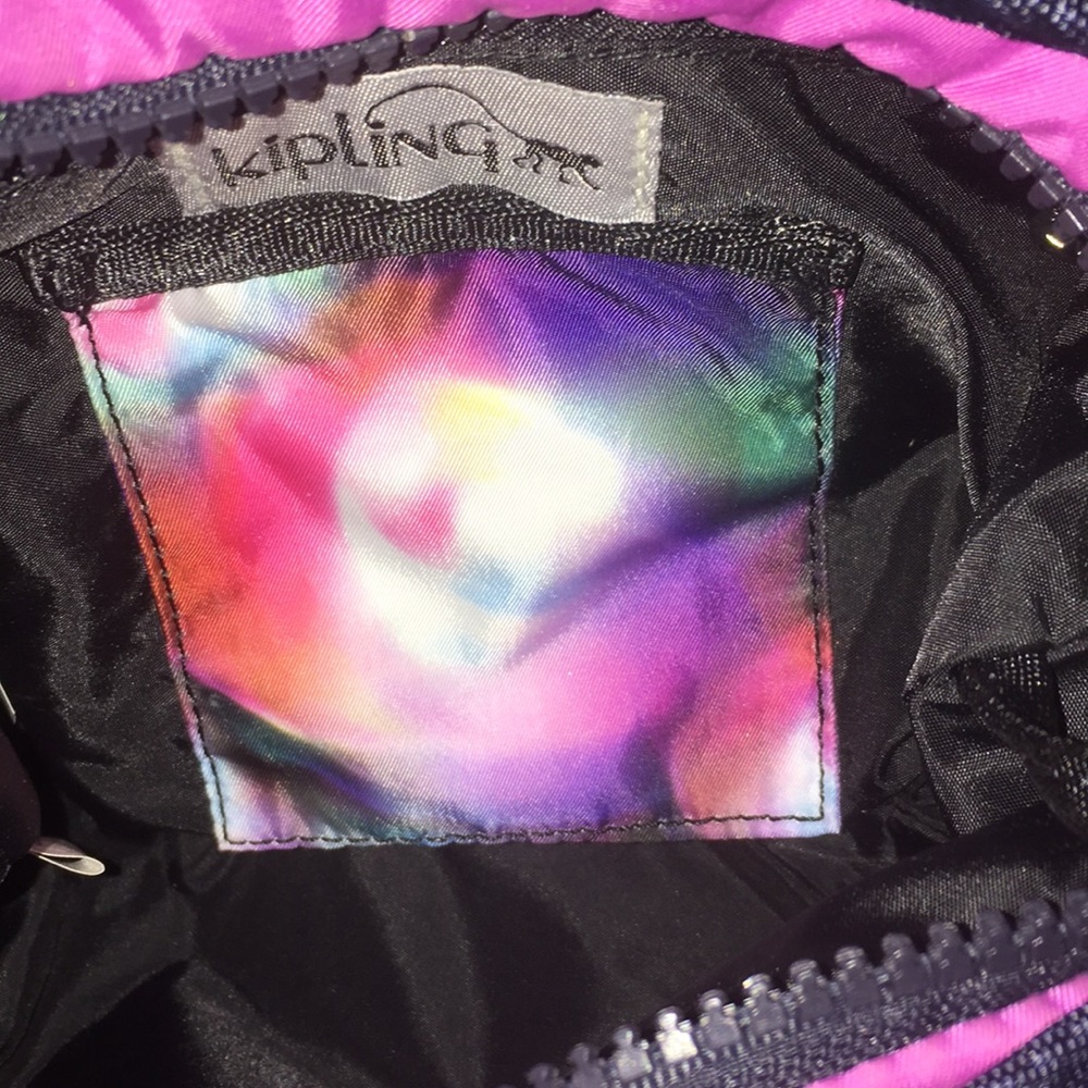 Kipling Eneki Raspberry And Navy Crossbody Bag - image 4